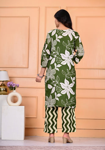 Cotton Kurta Pant Dupatta Set