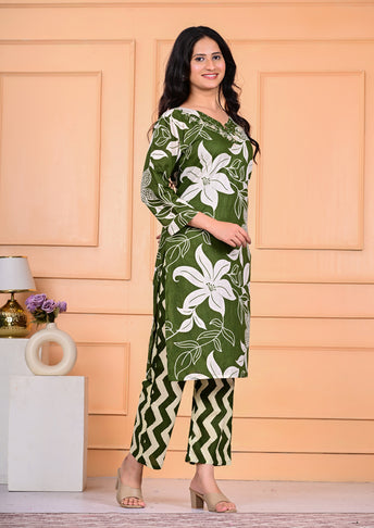 Cotton Kurta Pant Dupatta Set