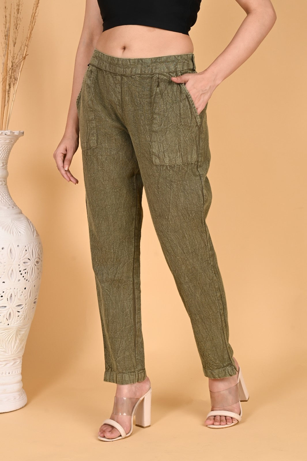DENIM COTTON PANTS
