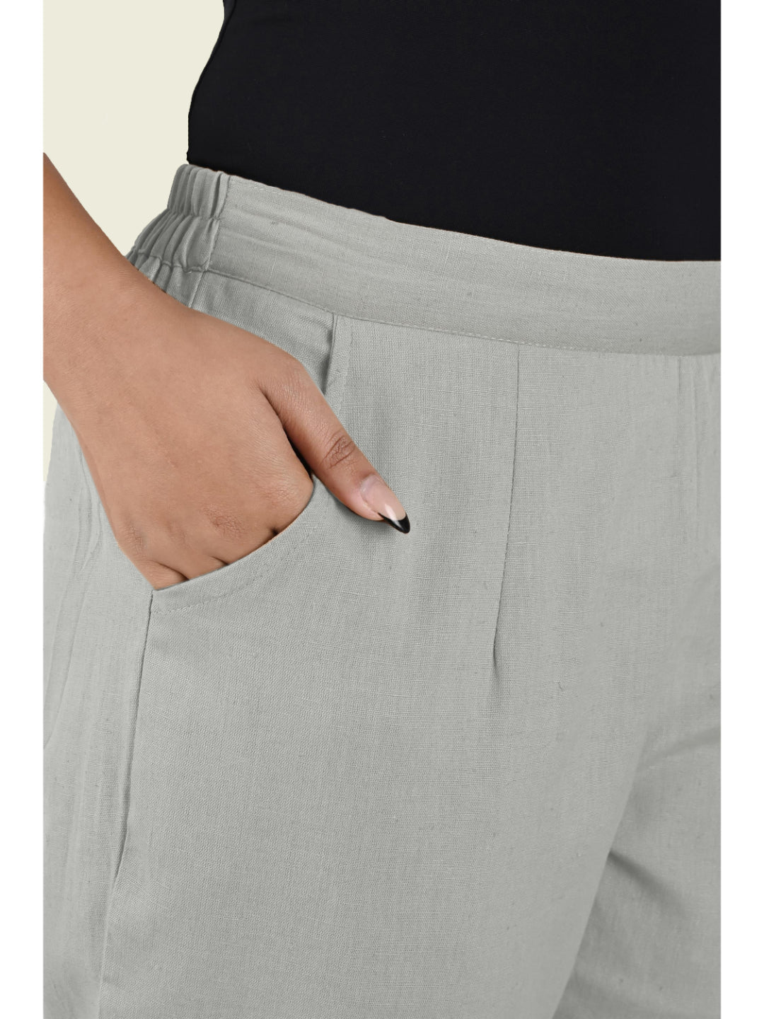 GREY COTTON PANTS - SKYTICK