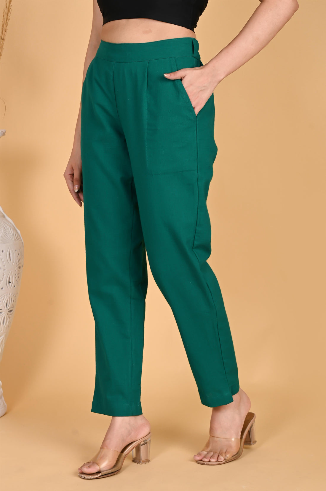 RAMA GREEN CLASSIC COTTON PANTS - SKYTICK