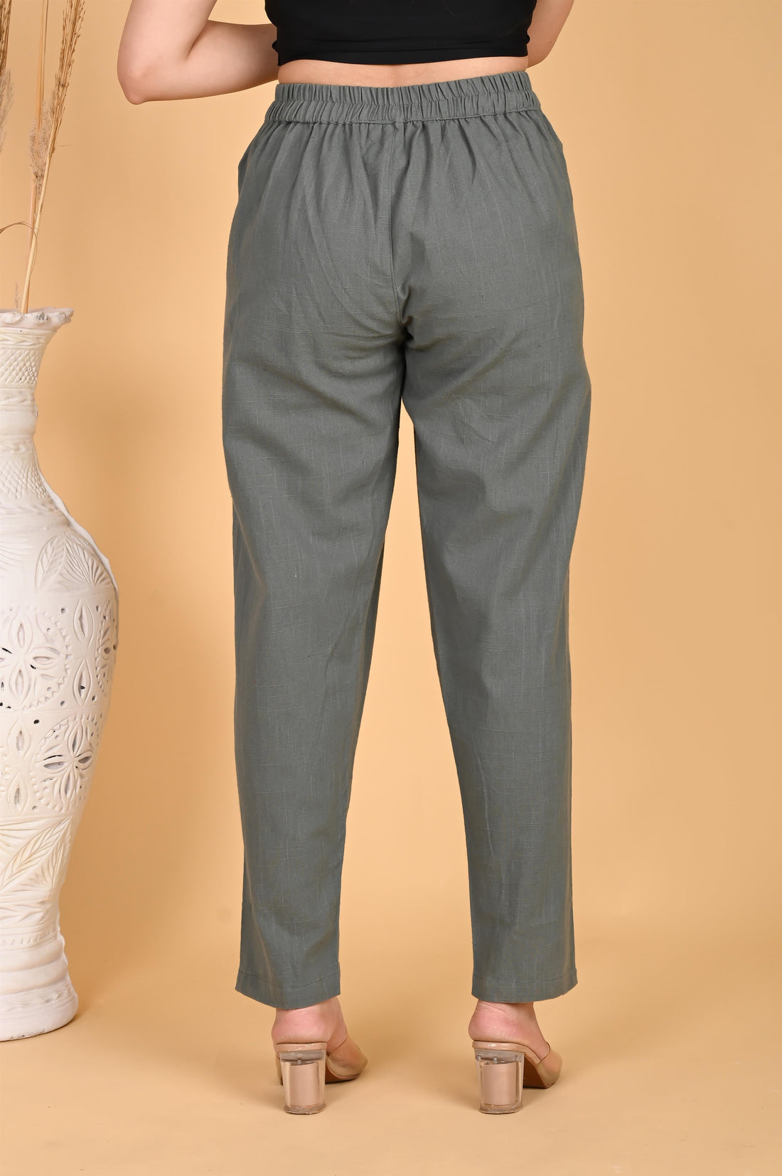 DARK GREY CLASSIC COTTON PANTS - SKYTICK