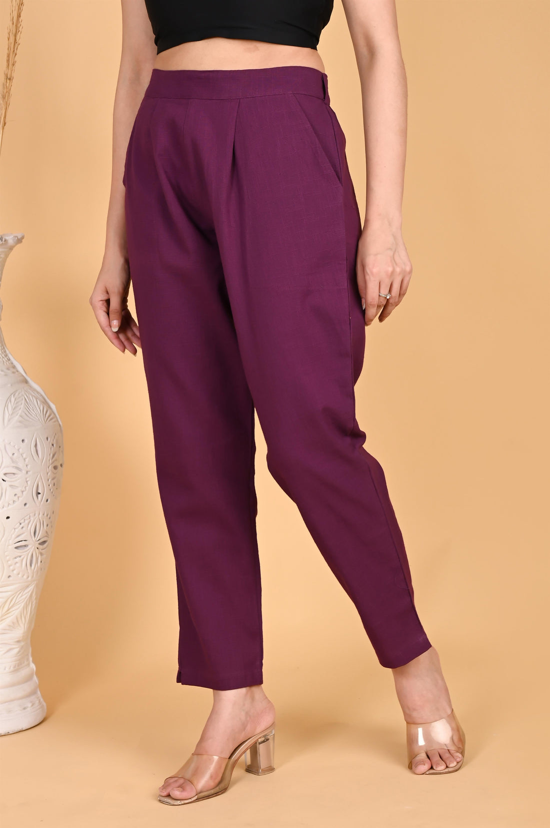 PURPLE CLASSIC COTTON PANTS - SKYTICK