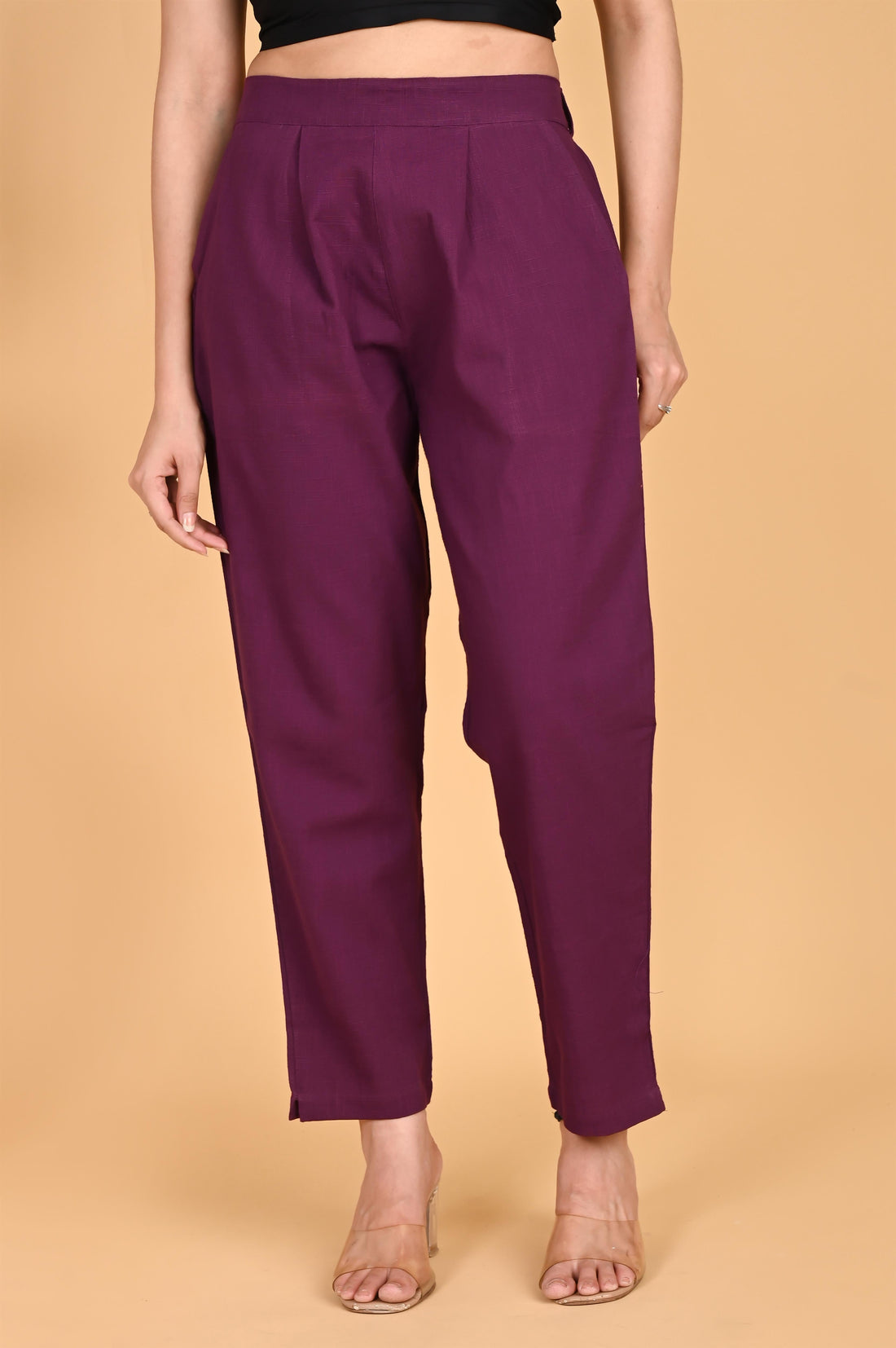 PURPLE CLASSIC COTTON PANTS - SKYTICK