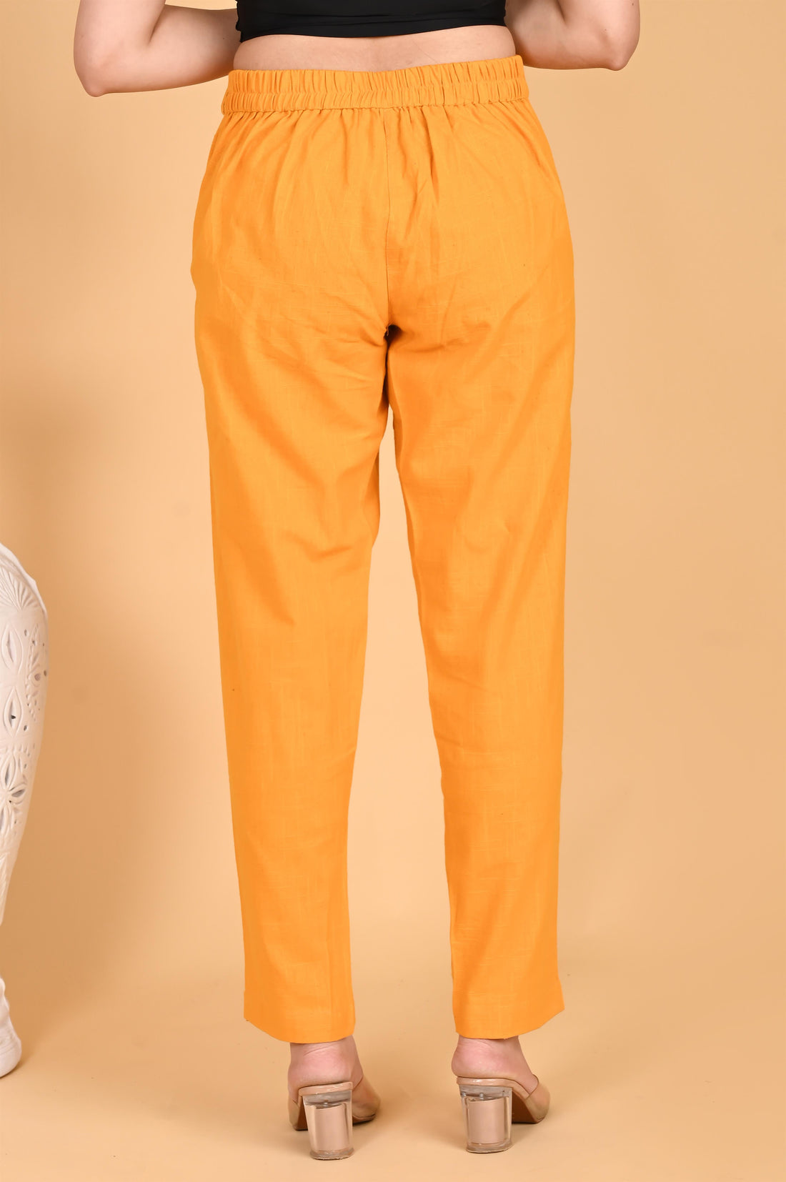 MUSTARD CLASSIC COTTON PANTS - SKYTICK