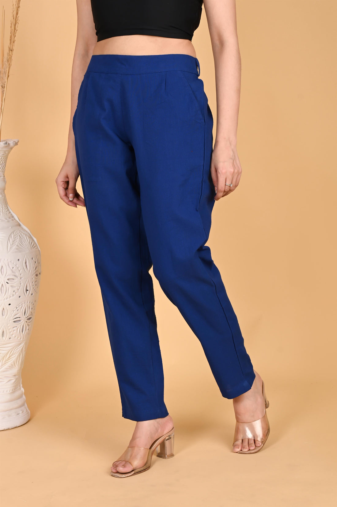 ROYAL BLUE CLASSIC COTTON PANTS - SKYTICK