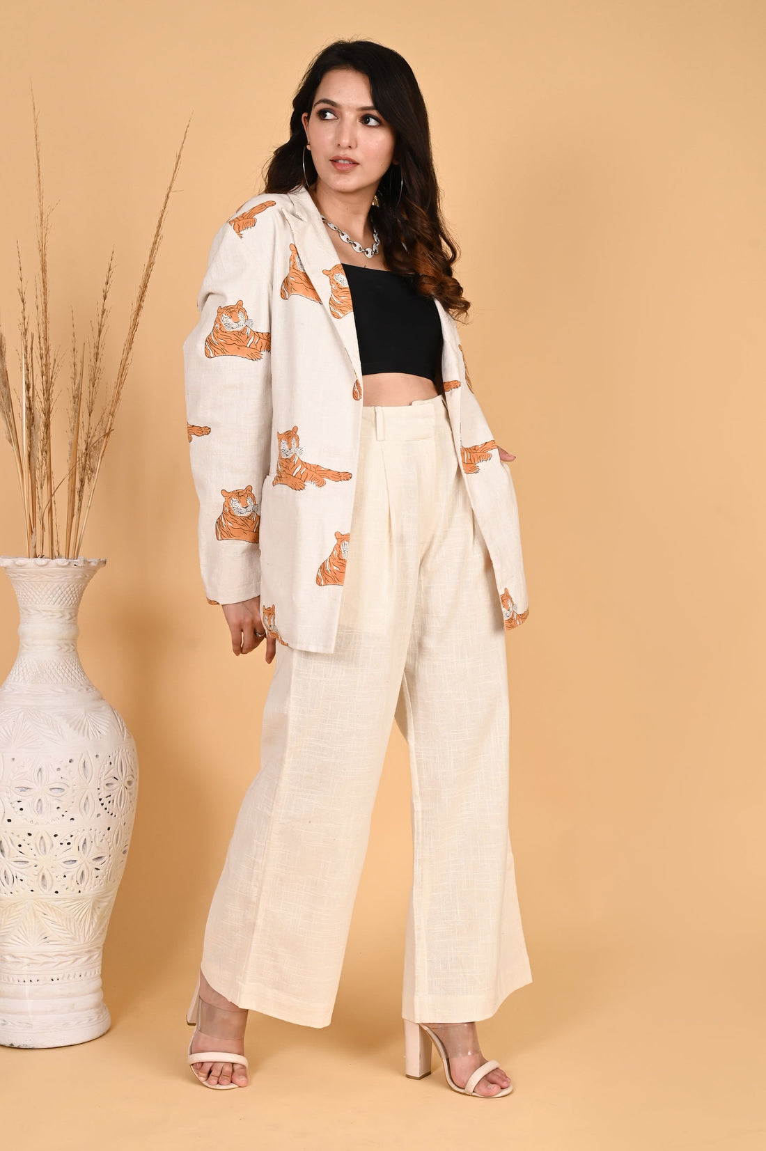The  Cheetah Double Breasted Jacket - SKYTICK