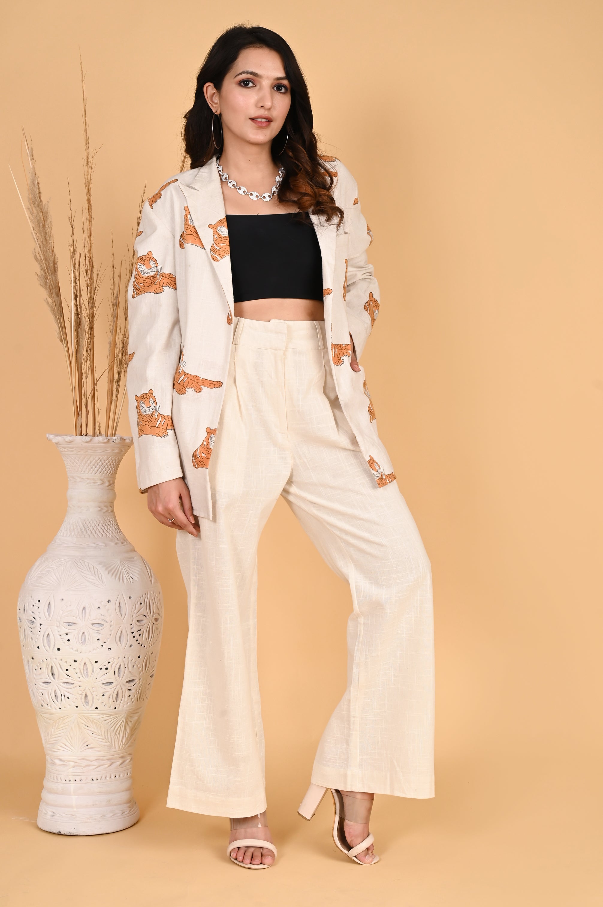 The  Cheetah Double Breasted Jacket - SKYTICK