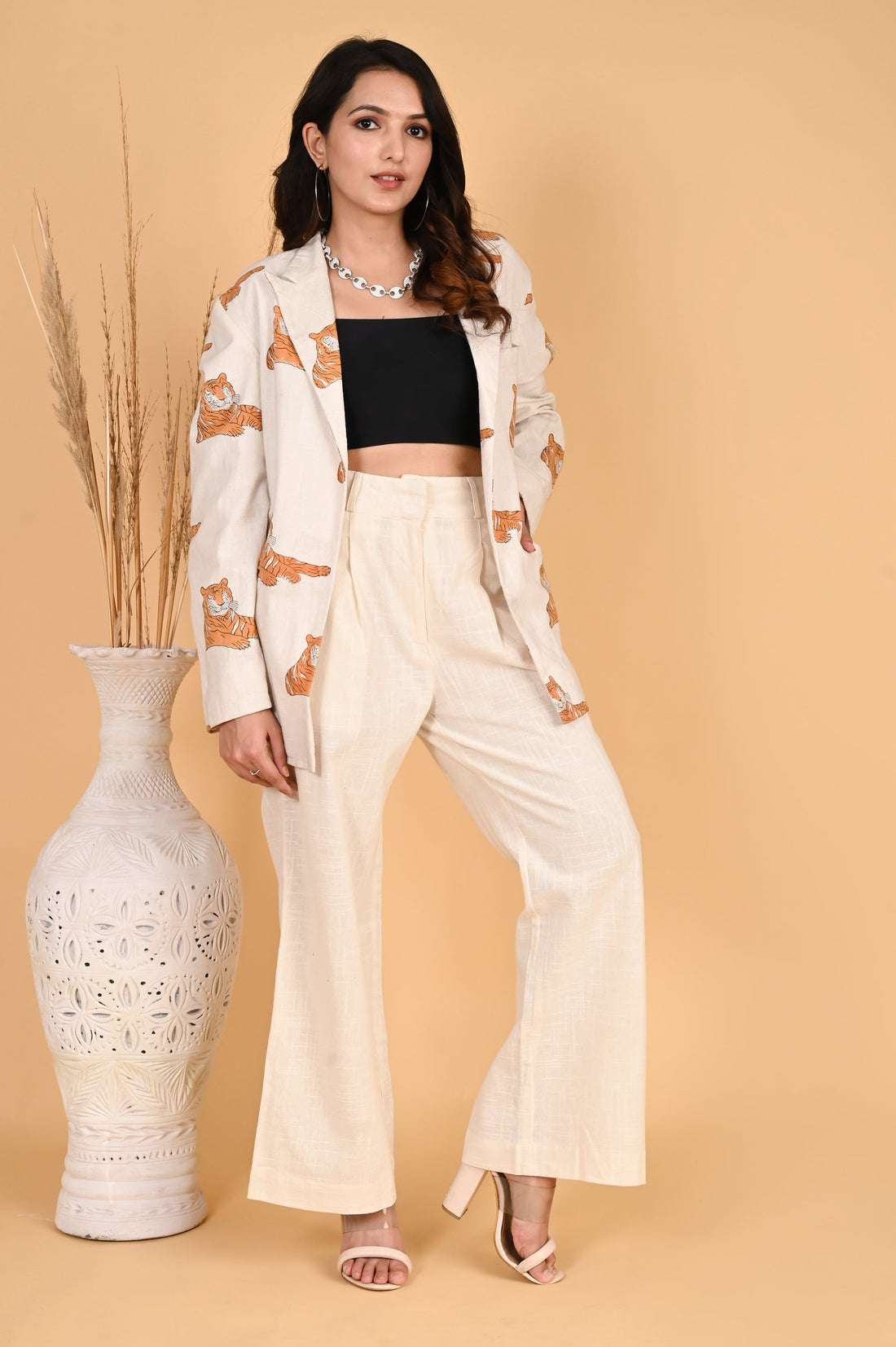 The  Cheetah Double Breasted Jacket - SKYTICK