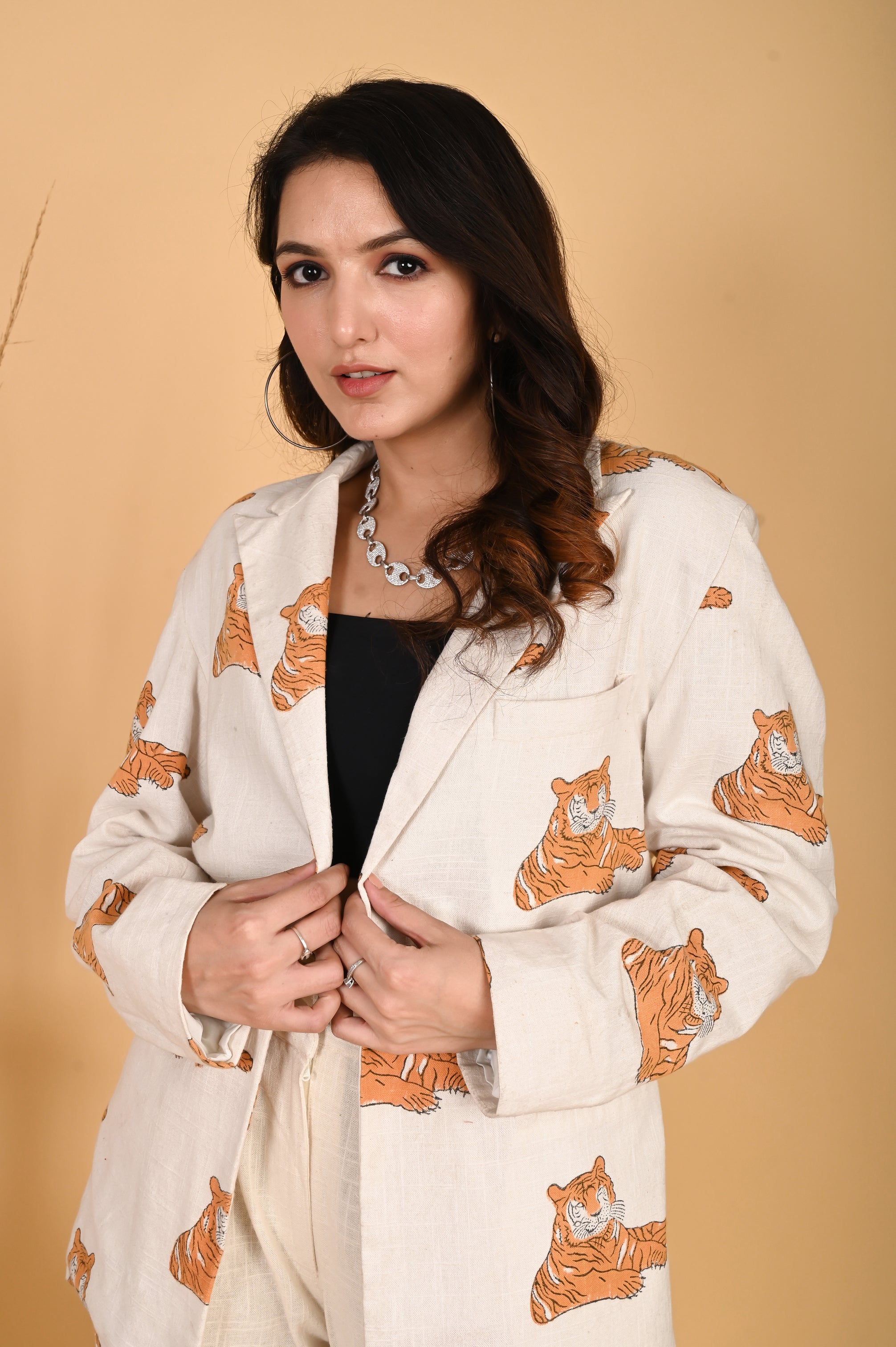 The  Cheetah Double Breasted Jacket - SKYTICK