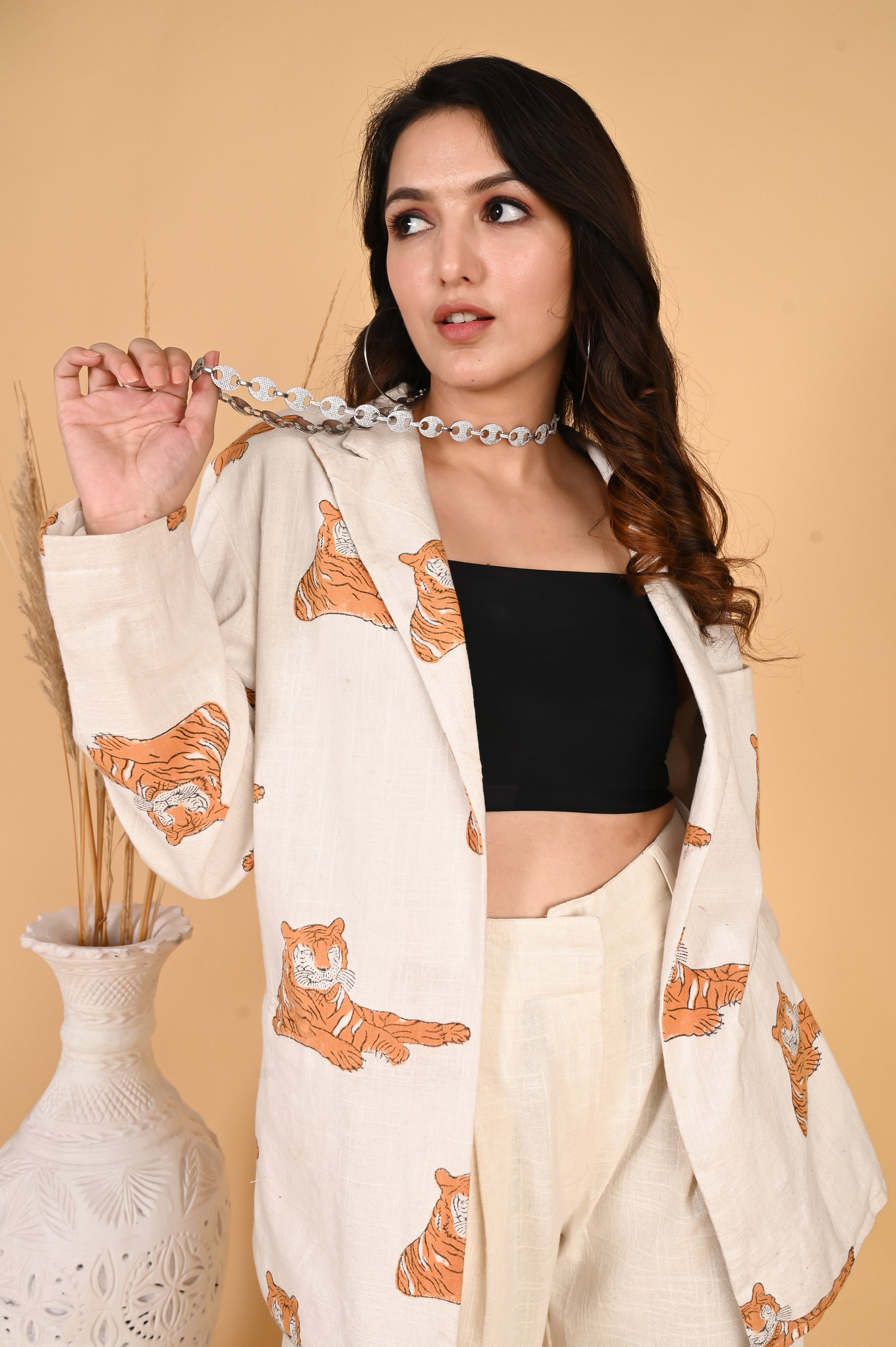 The  Cheetah Double Breasted Jacket - SKYTICK