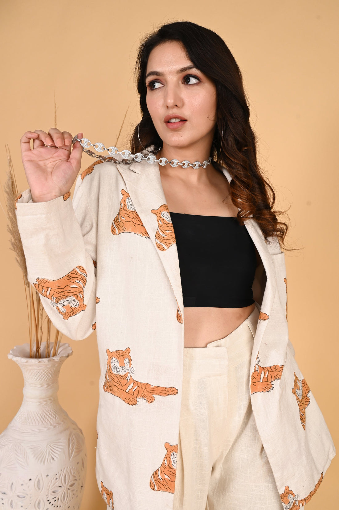 The  Cheetah Double Breasted Jacket - SKYTICK