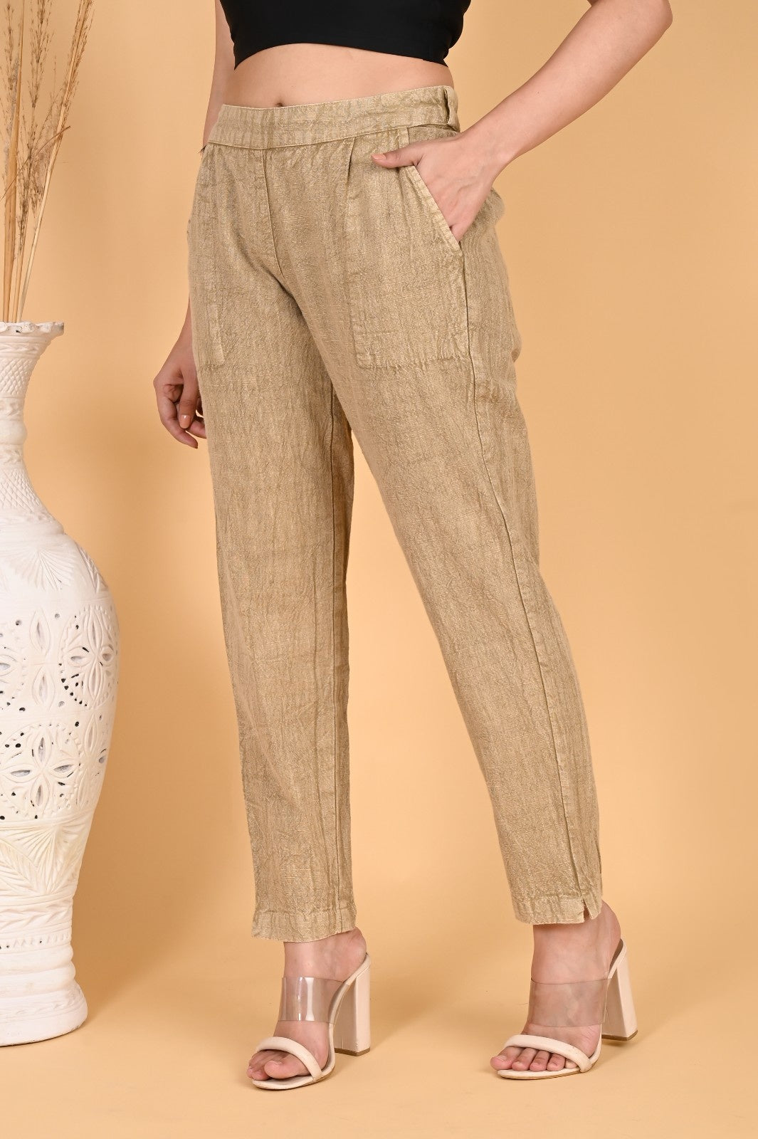 DENIM COTTON PANTS