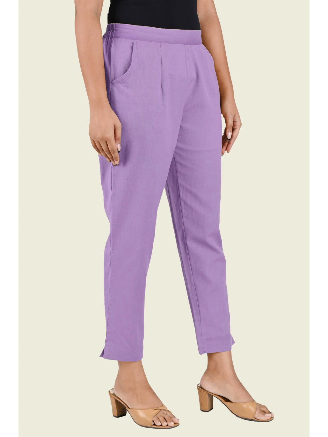 LILAC COTTON PANTS - SKYTICK