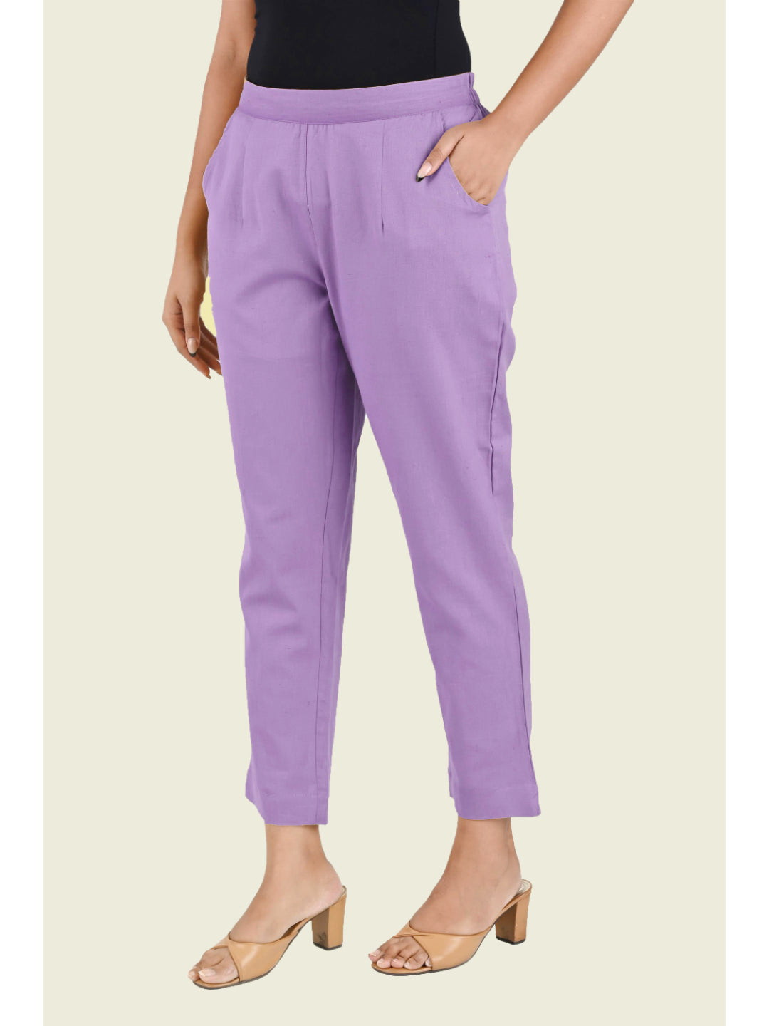 LILAC COTTON PANTS - SKYTICK