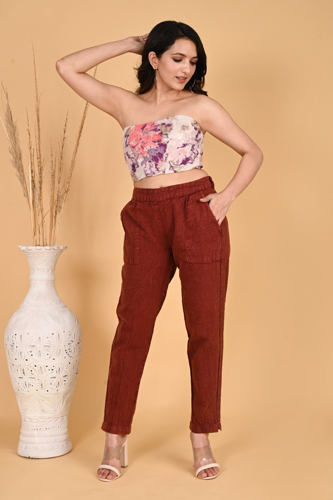 DENIM COTTON PANTS