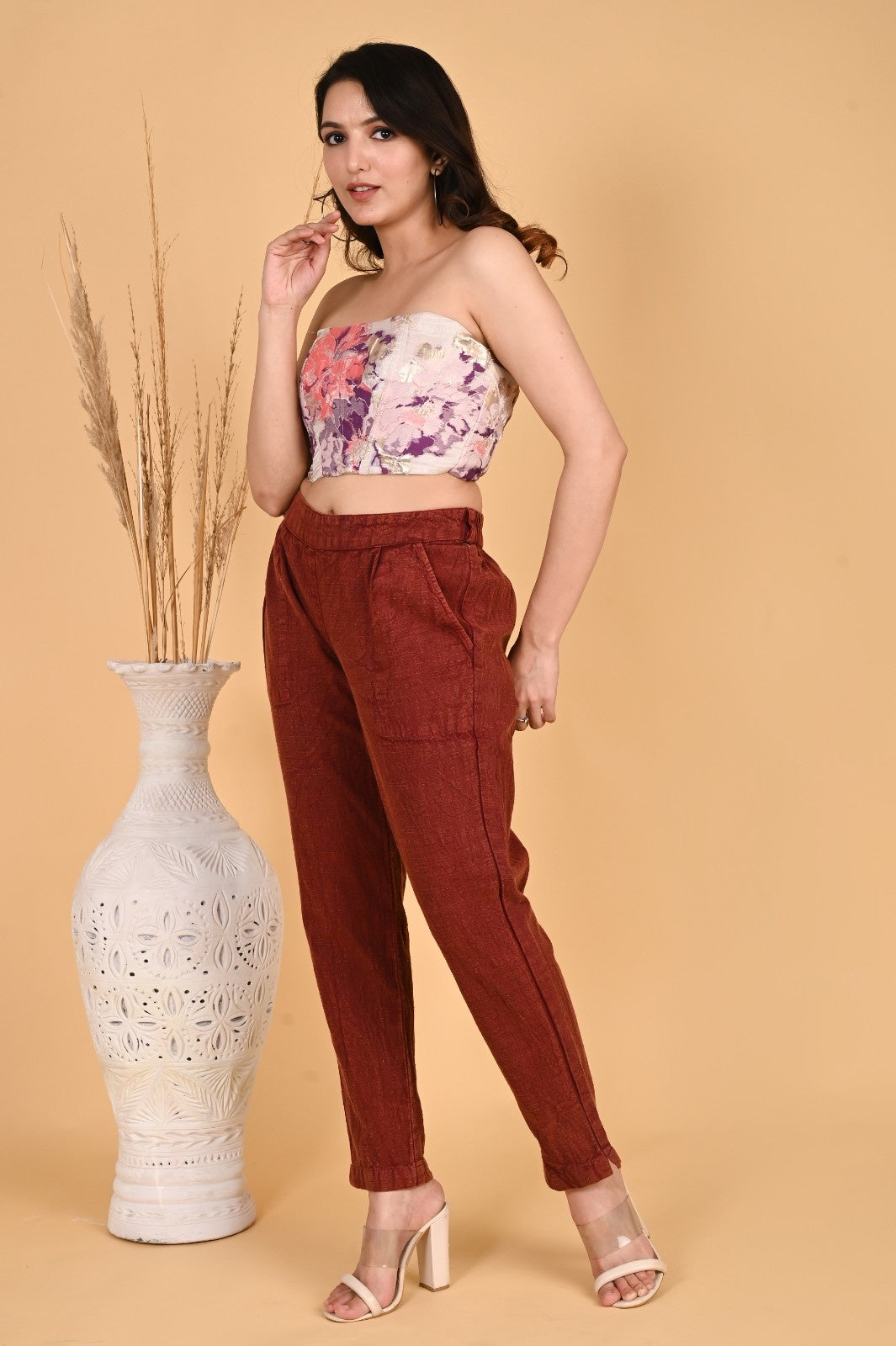 DENIM COTTON PANTS