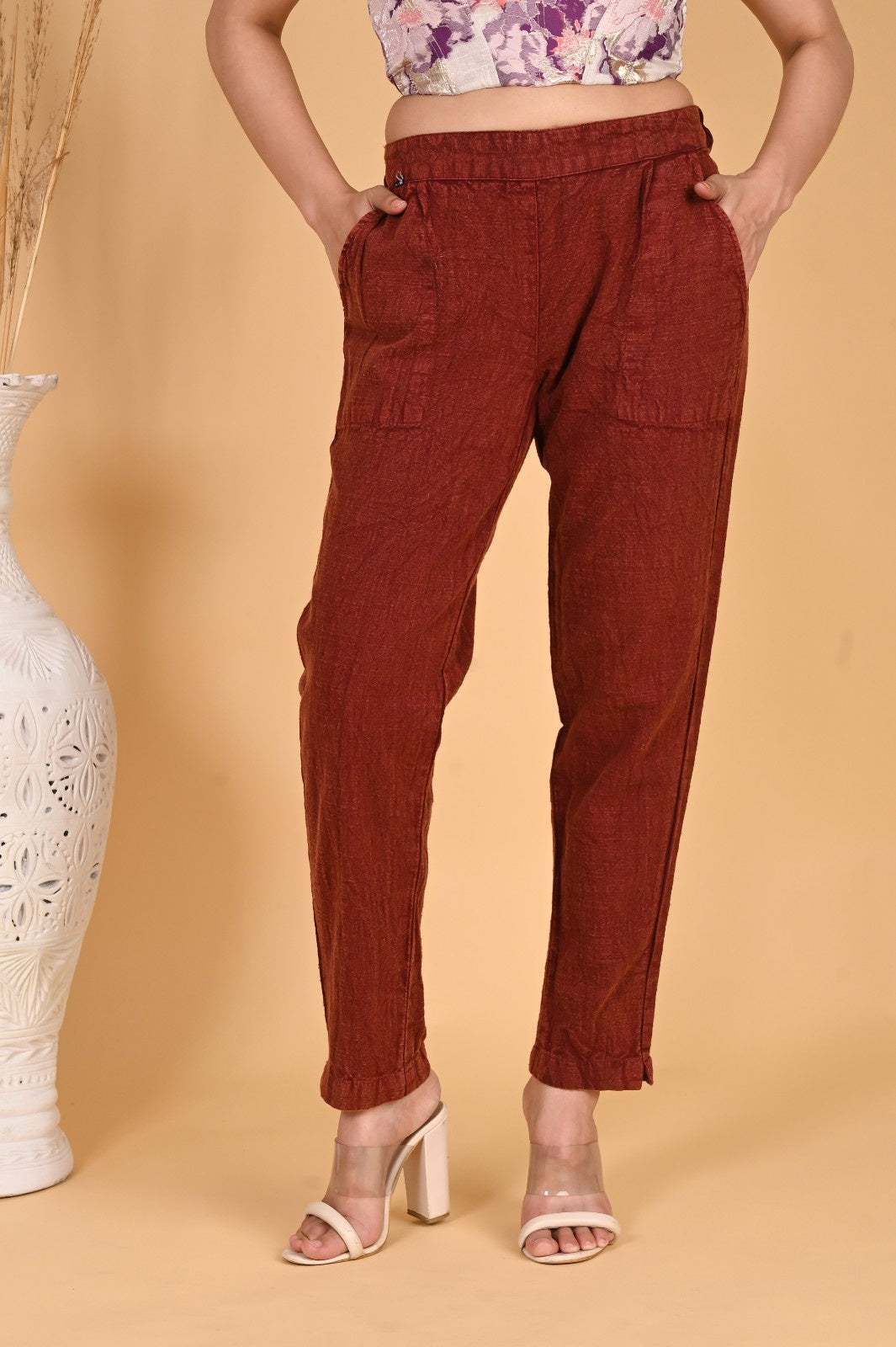 DENIM COTTON PANTS