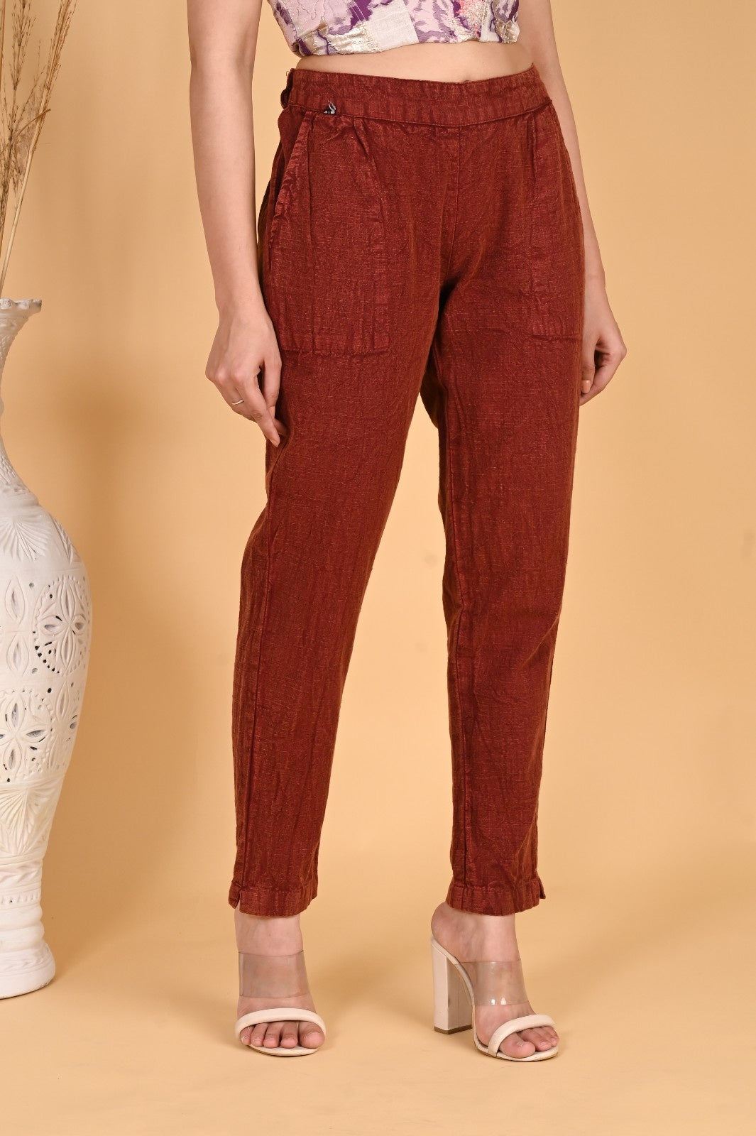 DENIM COTTON PANTS