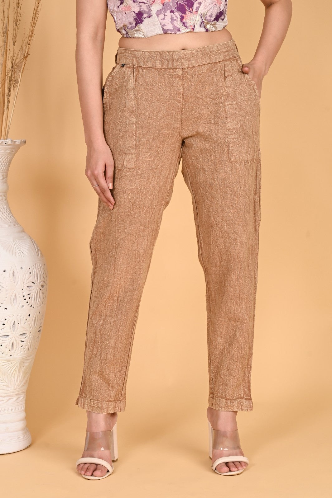 DENIM COTTON PANTS