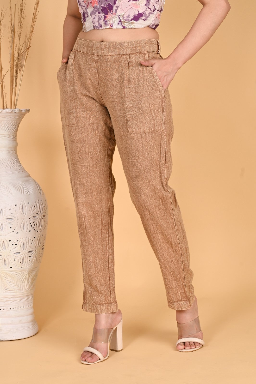 DENIM COTTON PANTS
